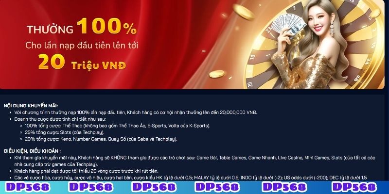 Khuyến mãi hấp dẫn cho newbie lên đến 20 triệu đồng